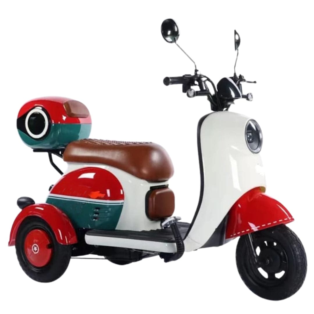 Electric Parent child Vespa Styled Trike Scooter 48 v thumbnail 2