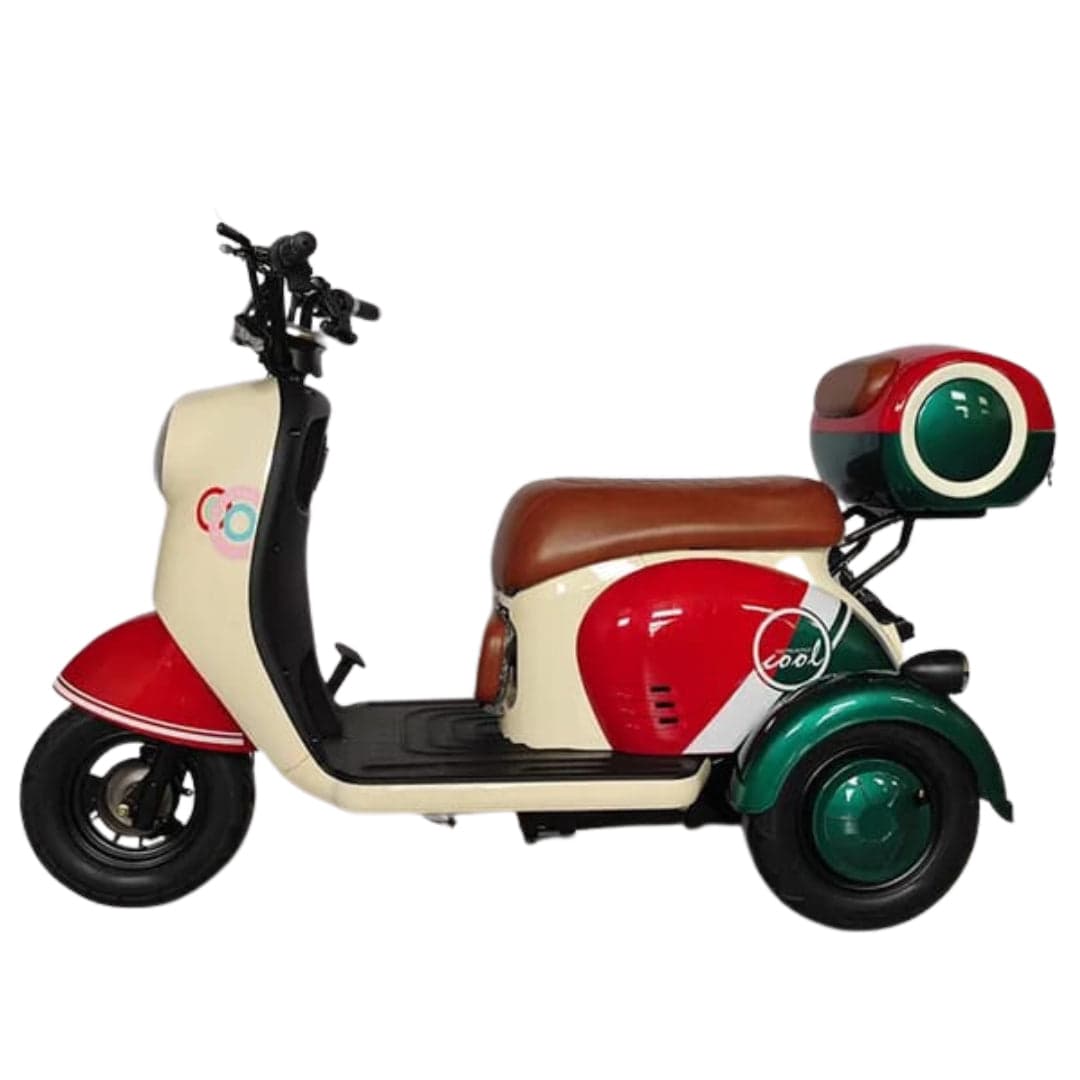 Electric Parent child Vespa Styled Trike Scooter 48 v thumbnail 3