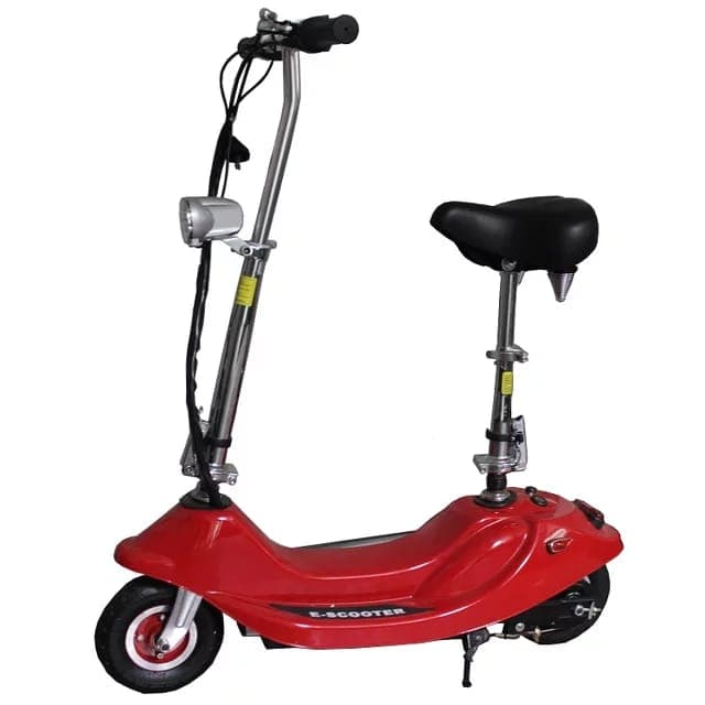 Foldable Electric Scooter with Rubber Tyres, Seat & Basket For Small Adults 24V thumbnail 3