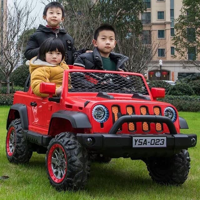 Kids Electric Ride-on Metallic Azure Jeep 12 v thumbnail 2