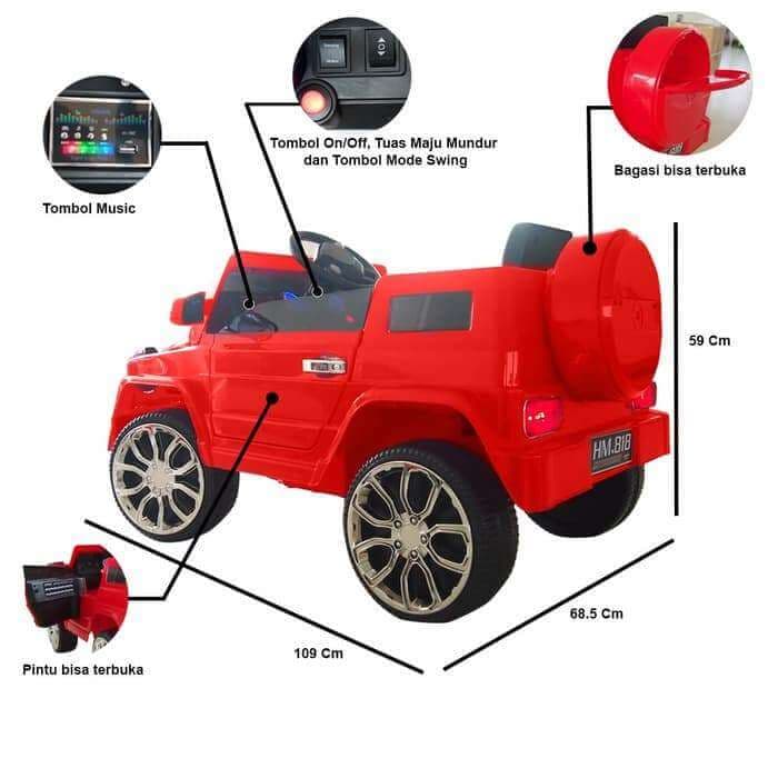 Ride on 12 v Mercedes G55 Style SUV JKids electric jeep thumbnail 3