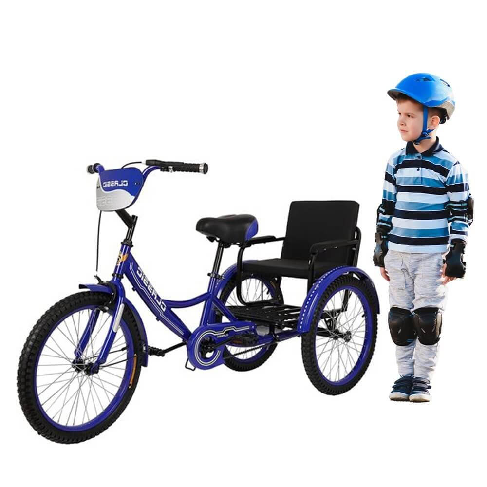 Childrens Tricycle With Padded kids Back Seat size 16