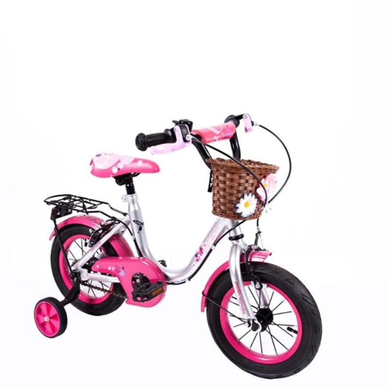 Girls Bicycle Metallic Rosy with basket and Training Wheels-Assorted 12" thumbnail 2