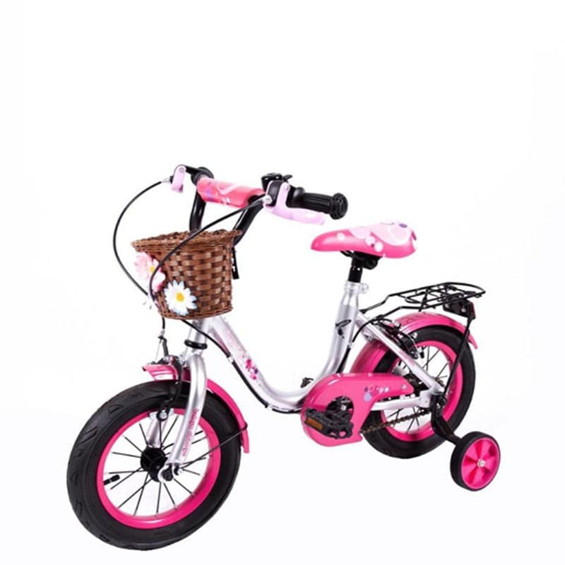 Girls Bicycle Metallic Rosy with basket and Training Wheels-Assorted 12" thumbnail 3