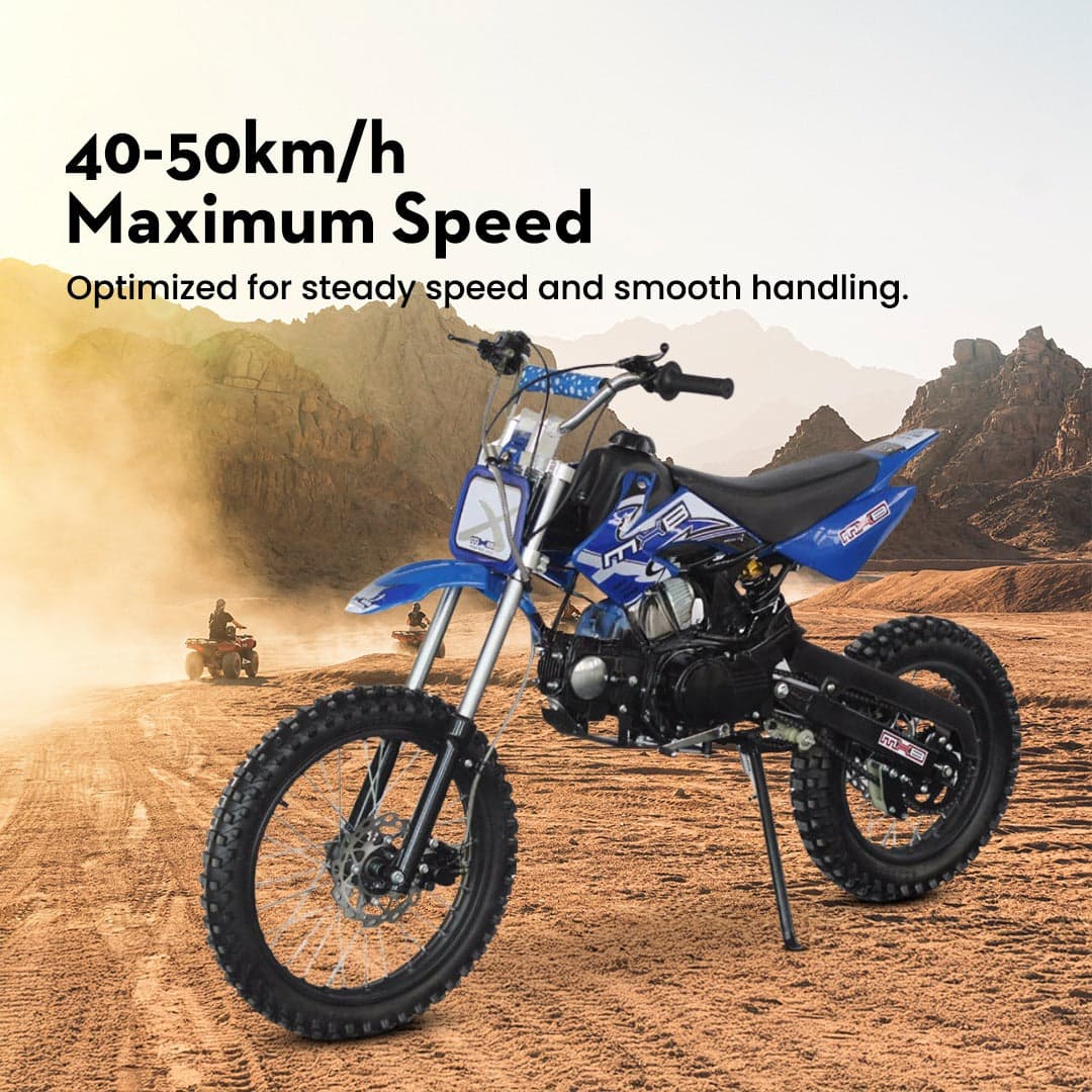 125 CC Mud Rage Fully Automatic Dirt Cross Bike Key Start for Teens and Older Kids With 4 Stroke power thumbnail 2