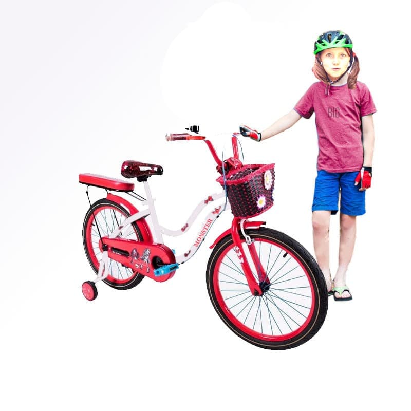 Flower Power 20" and 16" Bicycle with basket And Back cushion Assorted thumbnail 3