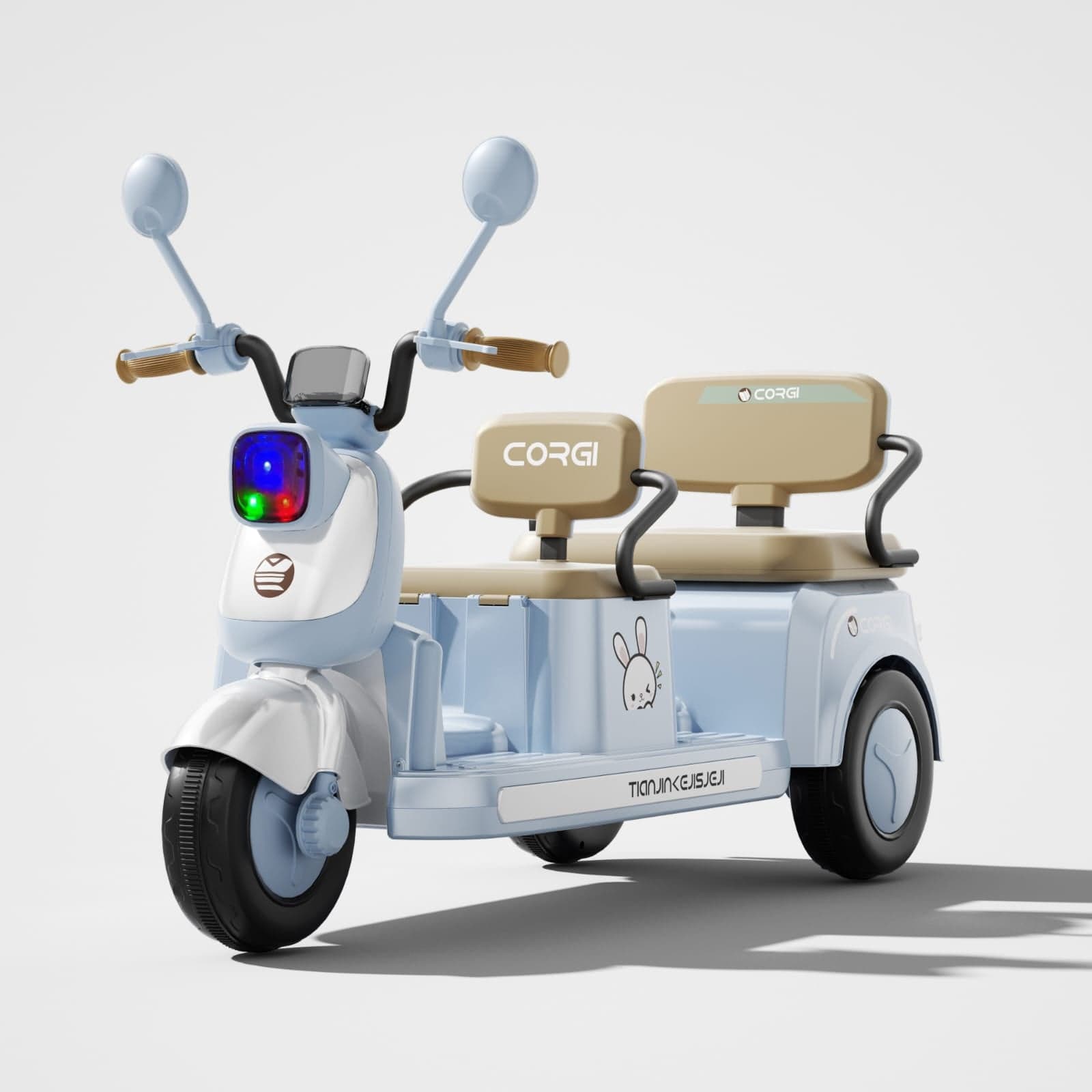 Ride on Kids Electric 12 v Tricycle Double Seat for 2-6 Years Old with Remote Control thumbnail 2