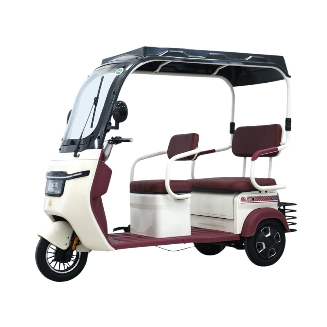 Solar Electric Hybrid Commander Adult Tricycle 3 passenger Scooter With Roof Long Range of 500 kms per charge thumbnail 3