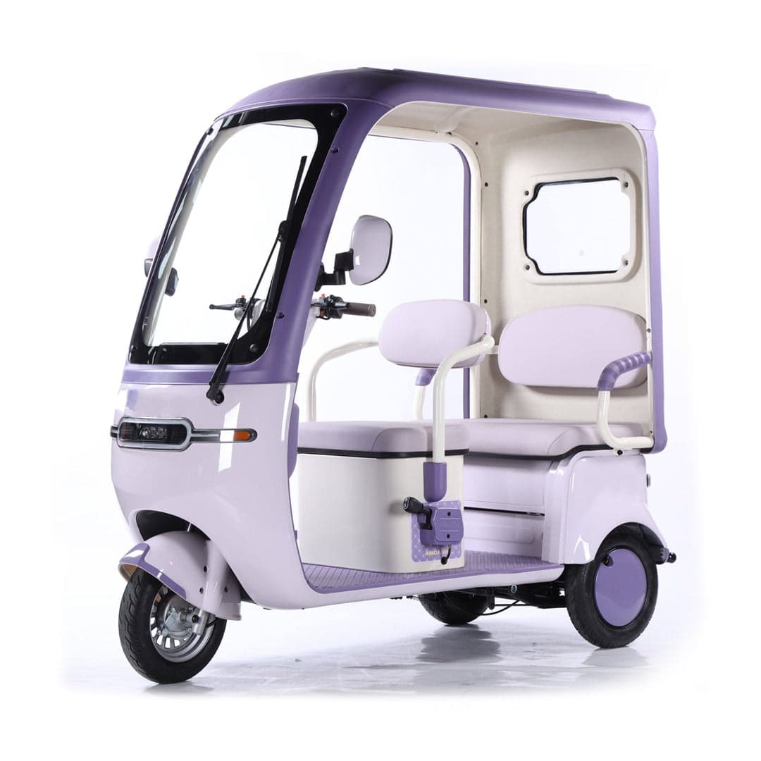 Premium 60 V Urban Roof Covered Back Electric Scooter Tricycle for 3 Passengers 2000W thumbnail 2
