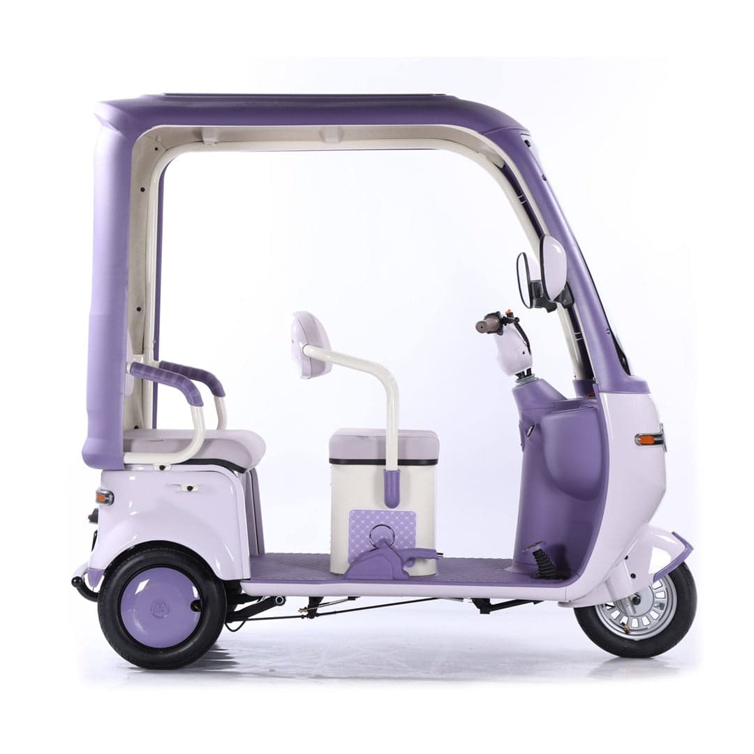 Premium 60 V Urban Roof Covered Back Electric Scooter Tricycle for 3 Passengers 2000W thumbnail 3