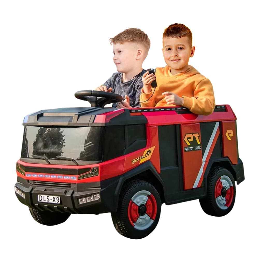Ride on Car Fire Fighting Engineer Truck 12V Rc Electric Toys Car With Water Tank Gun Kids
